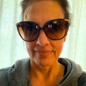 Dolce & Gabbana Sunglasses. Dark Brown with Gold Trim. Amazing on any shape face